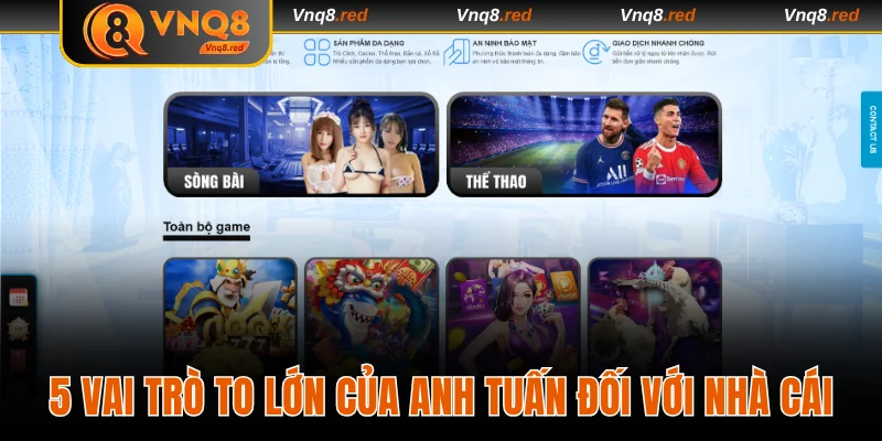Tác Giả VNQ8 - Theo Dõi Hành Trình Của Nhà Lãnh Đạo Tài Ba 2 5 vai trò to lớn của Anh Tuấn đối với nhà cái